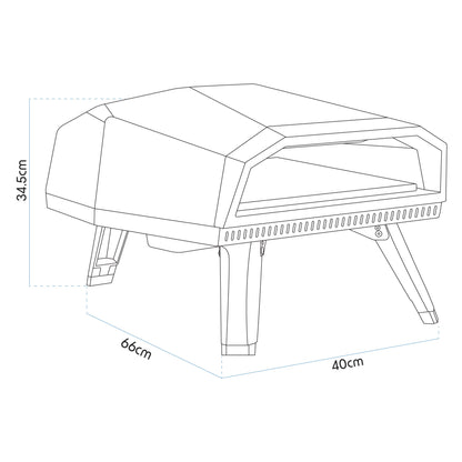 Gas Pizza Oven with 12" Pizza Peel & Water Resistant Cover/Carry Bag - DG257