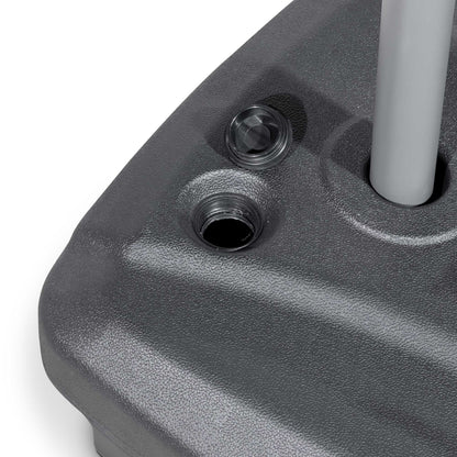 Ø3m Banana Parasol/Umbrella, Cover and Base Bundle, 8 Rib, Crank Handle, Cream Canopy - DG271