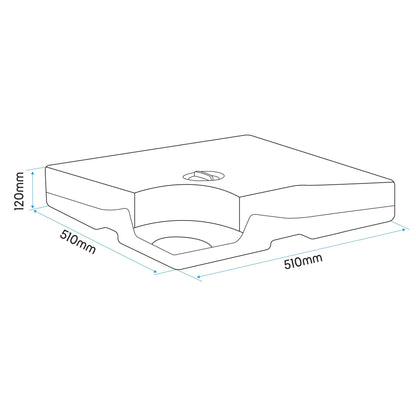 4pc 92L Fillable Parasol Base, Water or Sand Filled - DG269