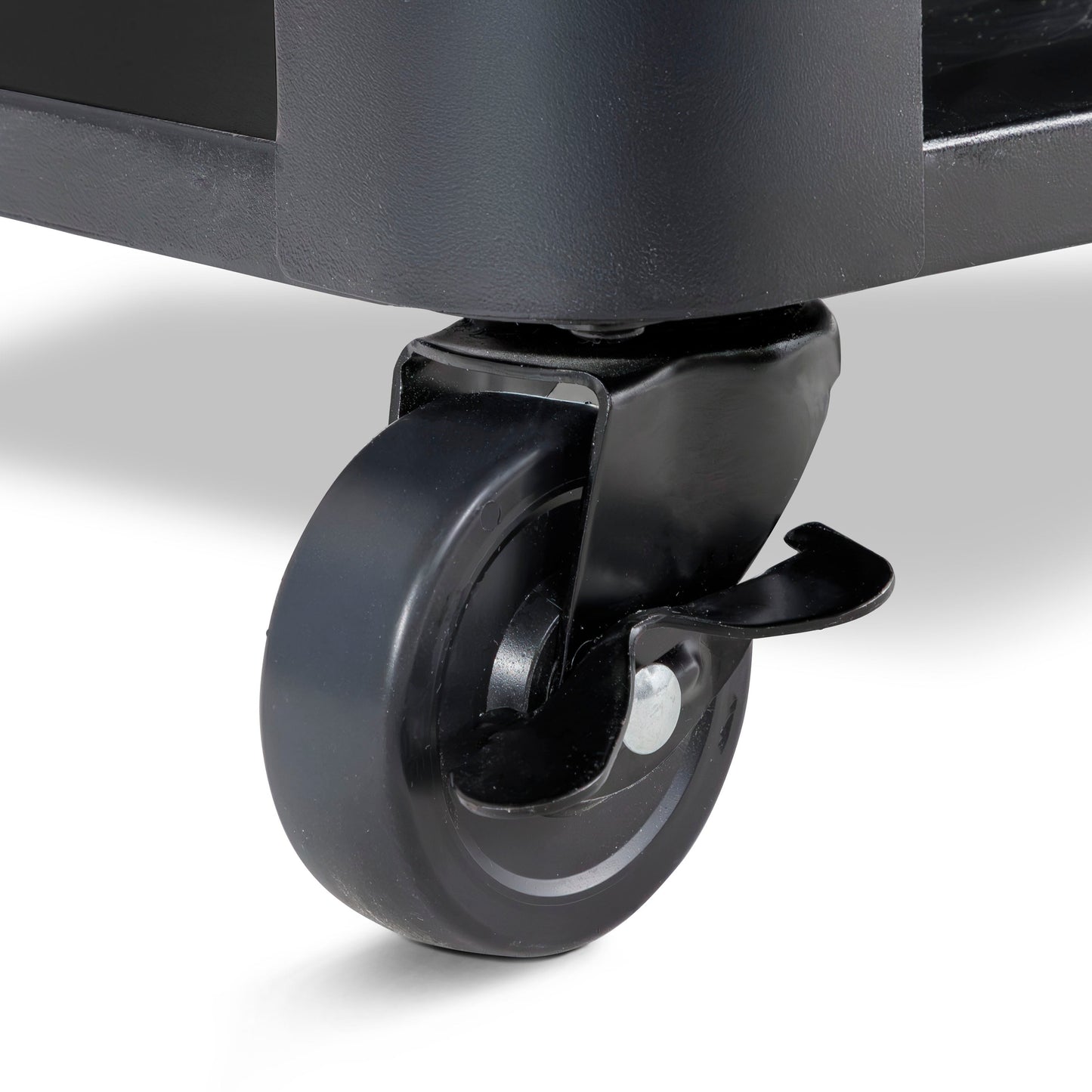 BBQ/Plancha Trolley with Cupboard, Extension Table & Utensil Hooks - Black - DG282