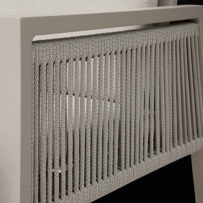 Fusion Garden/Patio Dining Chairs with Armrests, Set of 6, Light Grey - DG49