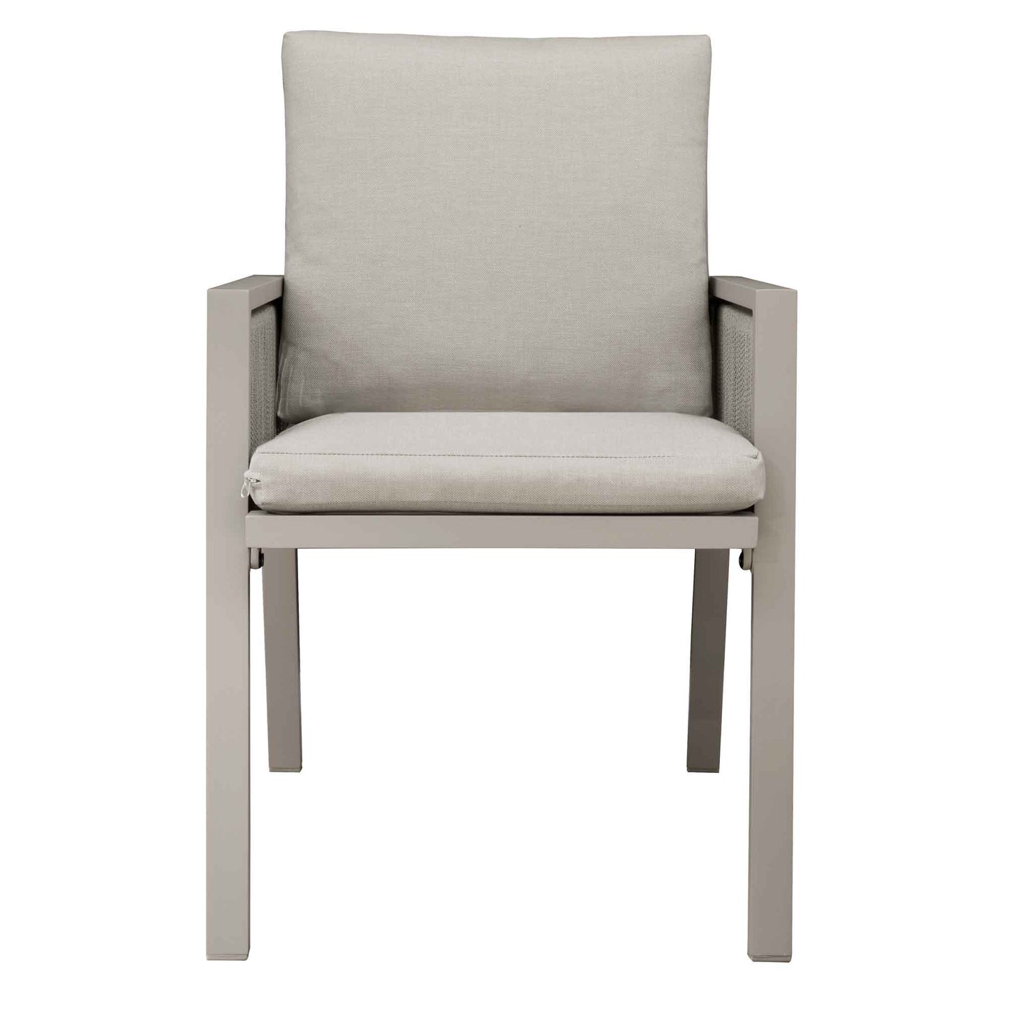 Fusion Garden/Patio Dining Chairs with Armrests, Set of 6, Light Grey - DG49