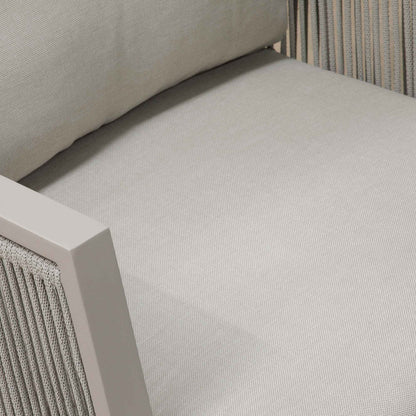 Fusion 4 Piece Outdoor Aluminium Sofa Set, Light Grey - DG56