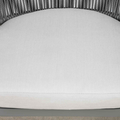 Echo 3 Piece Aluminium Balcony Set with Tempered Glass Top, Grey - DG58