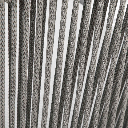 Echo 3 Piece Aluminium Balcony Set with Tempered Glass Top, Grey - DG58