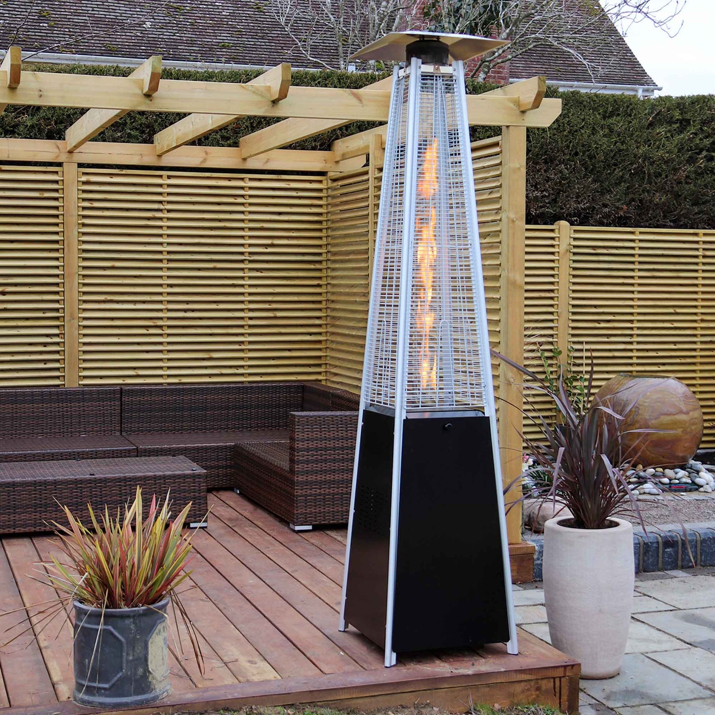 Pyramid Gas Patio Heater 13kW, Black - DG98