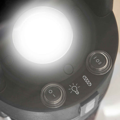 95cm Bistro Bar Table with 1600W Patio Heater, Black/Stainless Steel - DG63