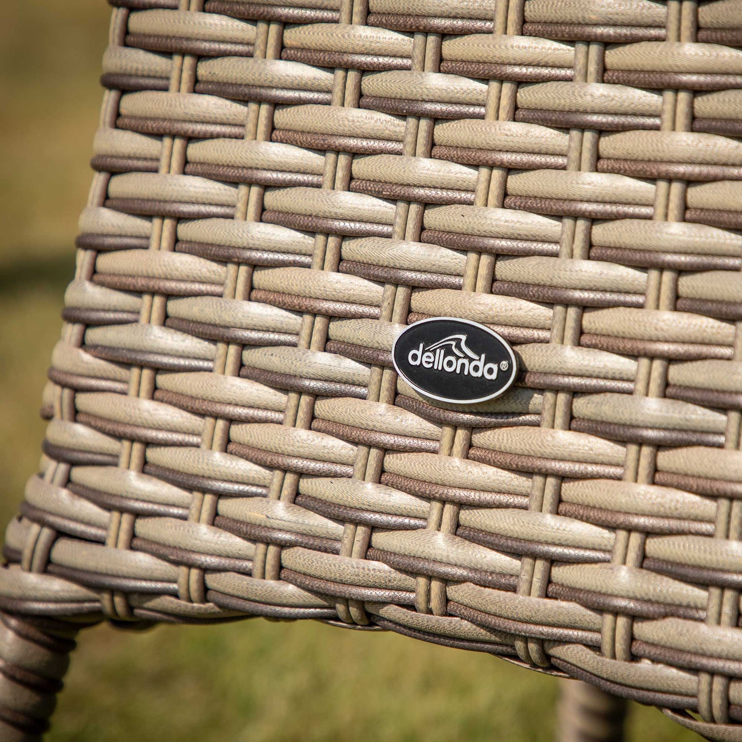 Chester Rattan Wicker Outdoor Bistro Table with Tempered Glass Top, Brown - DG65