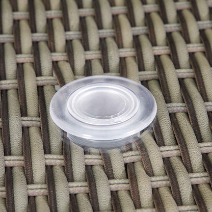 Chester Rattan Wicker Outdoor Dining Table with Tempered Glass Top - DG67