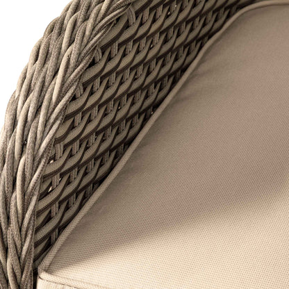 Chester Rattan Wicker Outdoor 2-Seater Sofa with Cushion, Brown - DG70