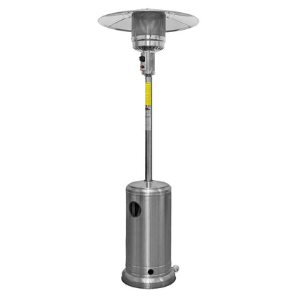 Freestanding Gas Patio Heater 13kW with wheels, Stainless Steel - DG2