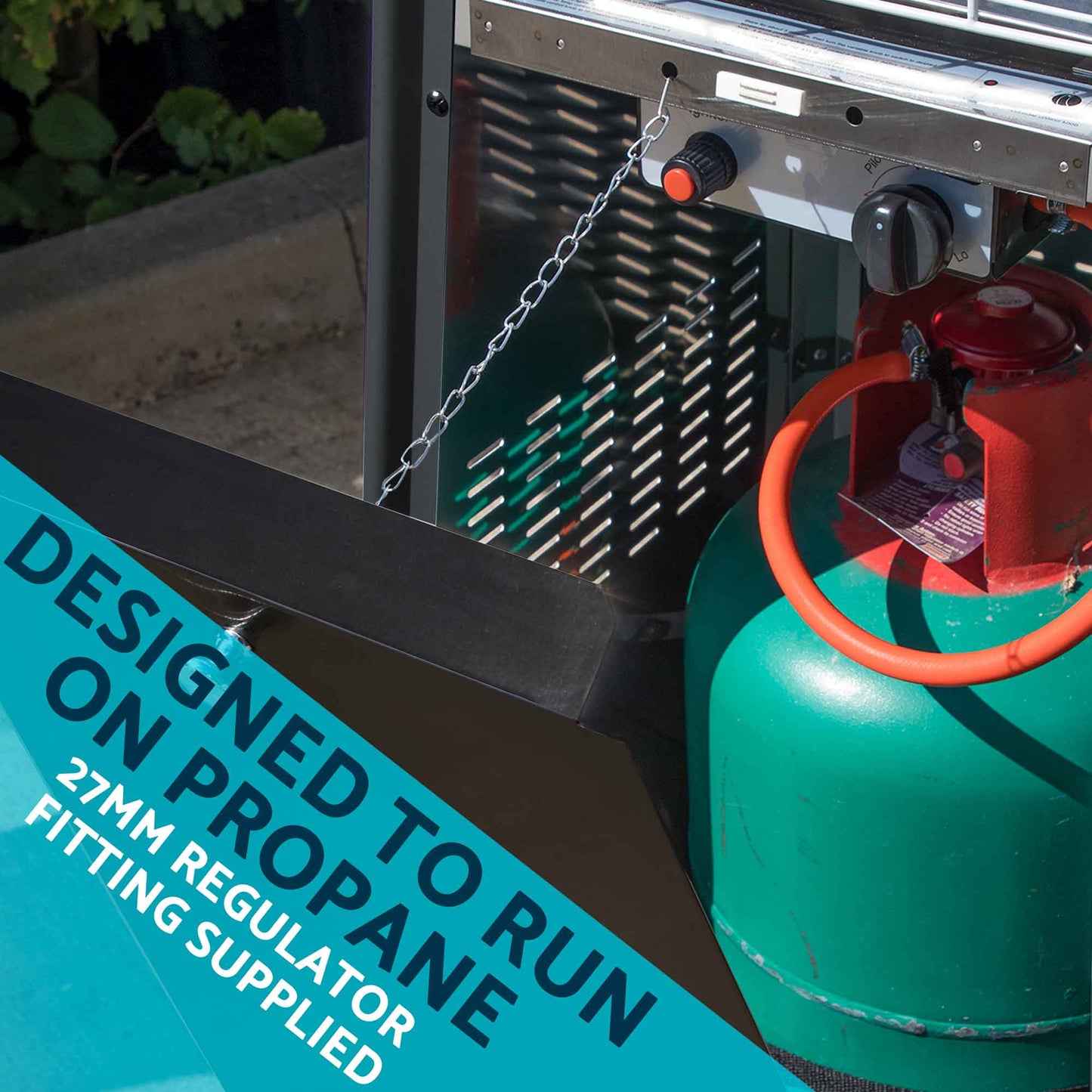 Pyramid Gas Patio Heater 13kW for Commercial & Domestic Use, Supplied with Cover, Black - DG224