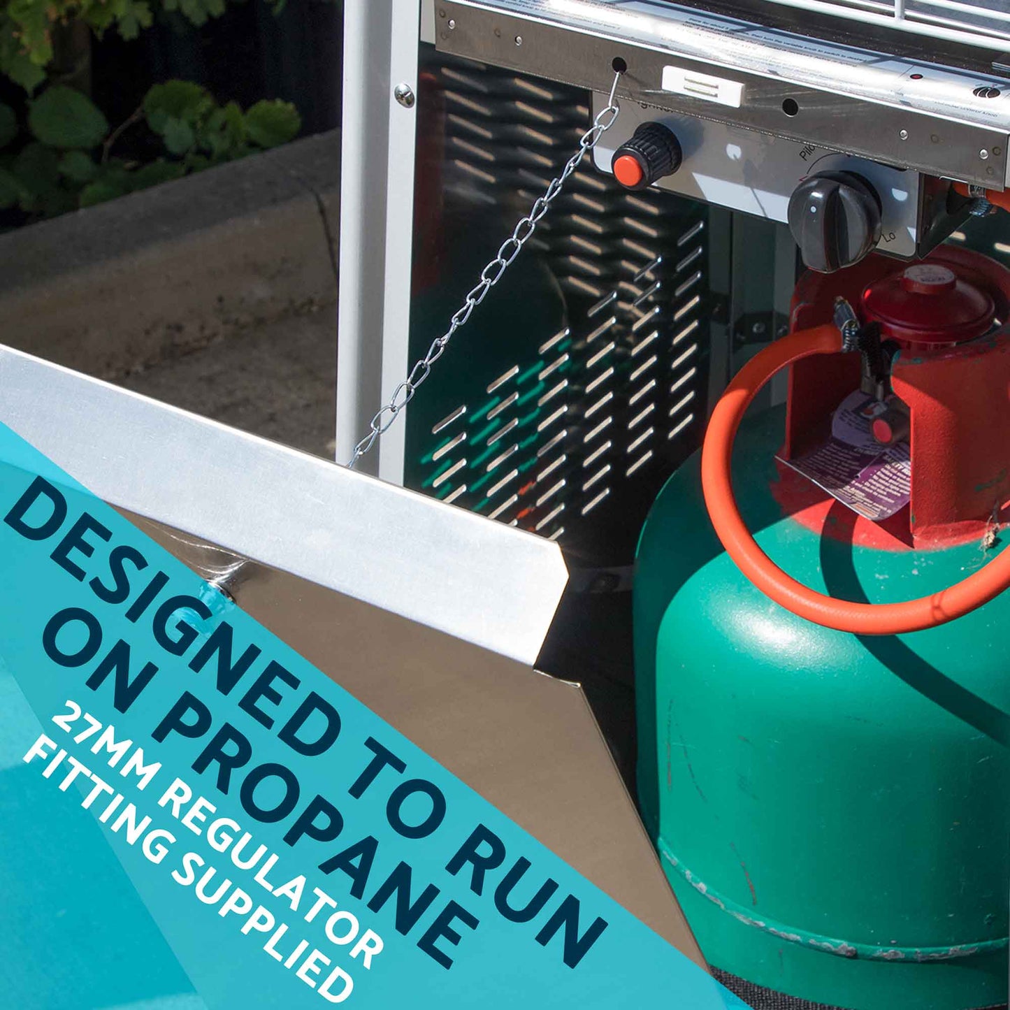 Pyramid Gas Patio Heater 13kW for Commercial & Domestic Use, with Cover, Stainless Steel - DG225