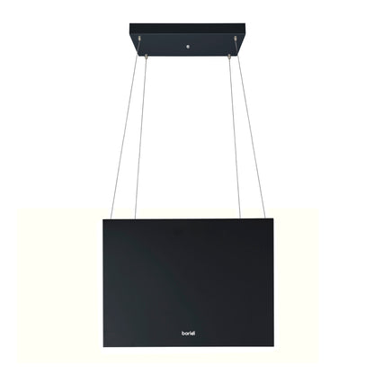 Baridi Island Cooker Hood, Square, 40cm, 3-Speed, Black - DH109