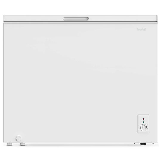Baridi Freestanding Chest Freezer, 199L, Garage and Outbuilding Safe, Thermostat, White - DH111