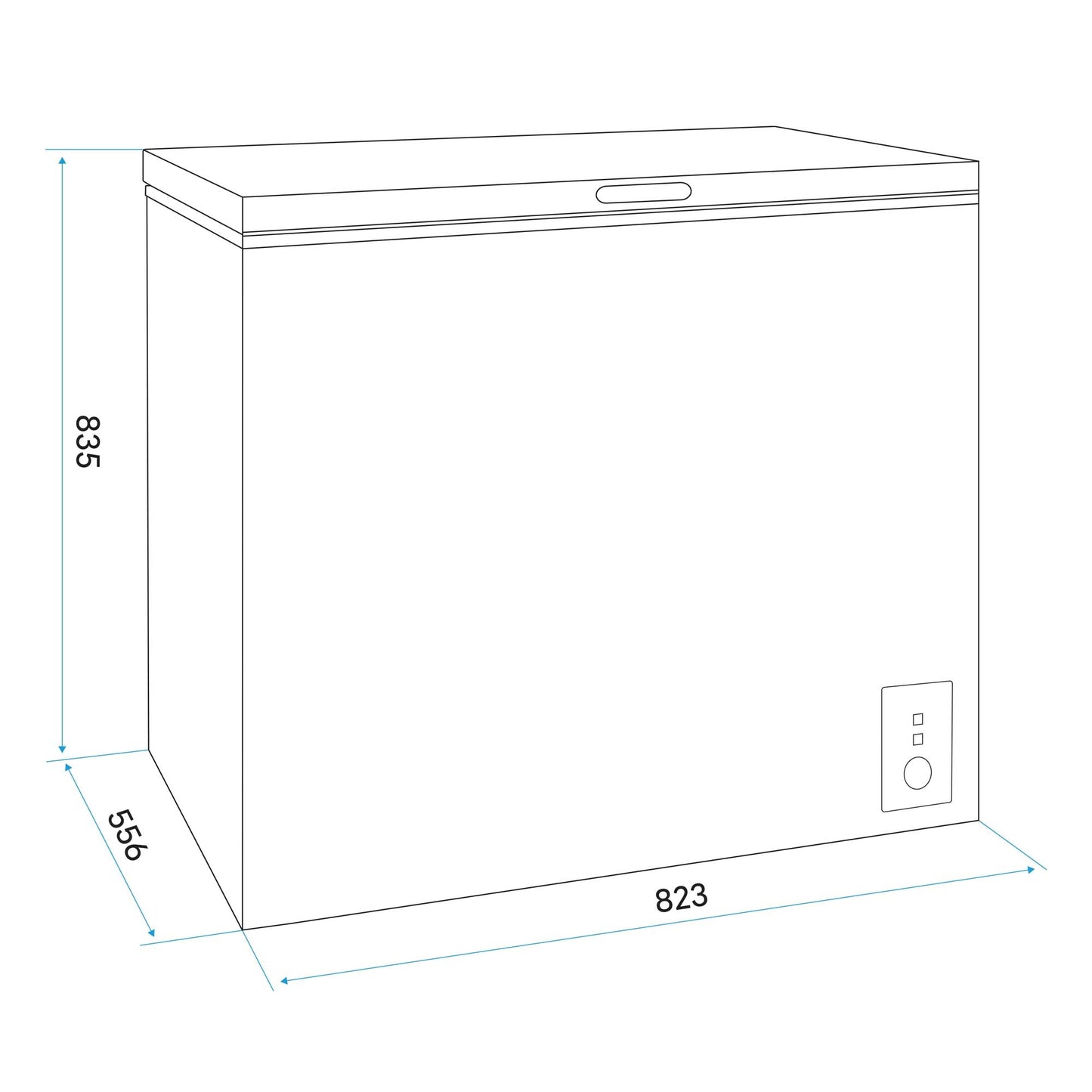 Baridi Freestanding Chest Freezer, 199L, Garage and Outbuilding Safe, Thermostat, White - DH111
