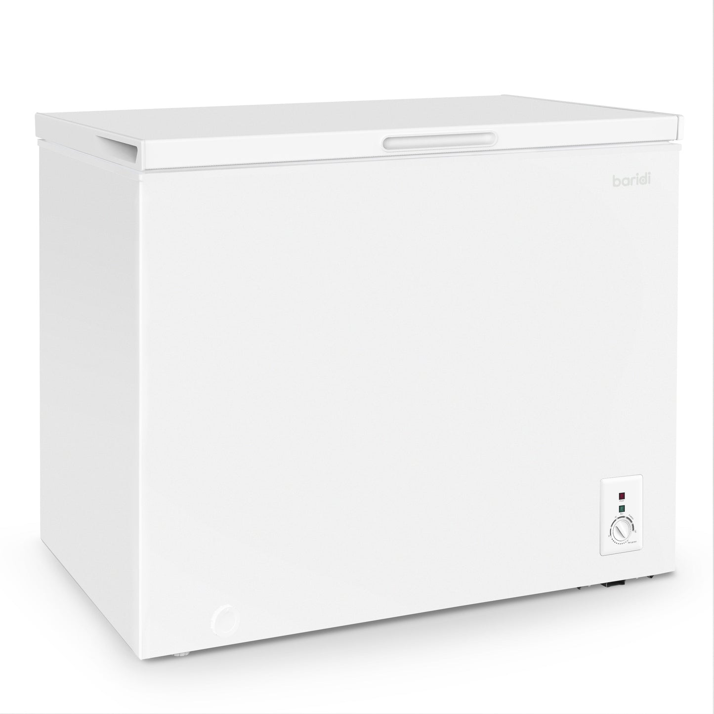 Baridi Freestanding Chest Freezer, 199L, Garage and Outbuilding Safe, Thermostat, White - DH111