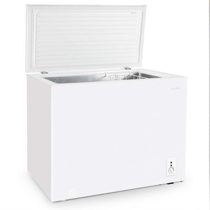 Baridi Freestanding Chest Freezer, 199L, Garage and Outbuilding Safe, Thermostat, White - DH111