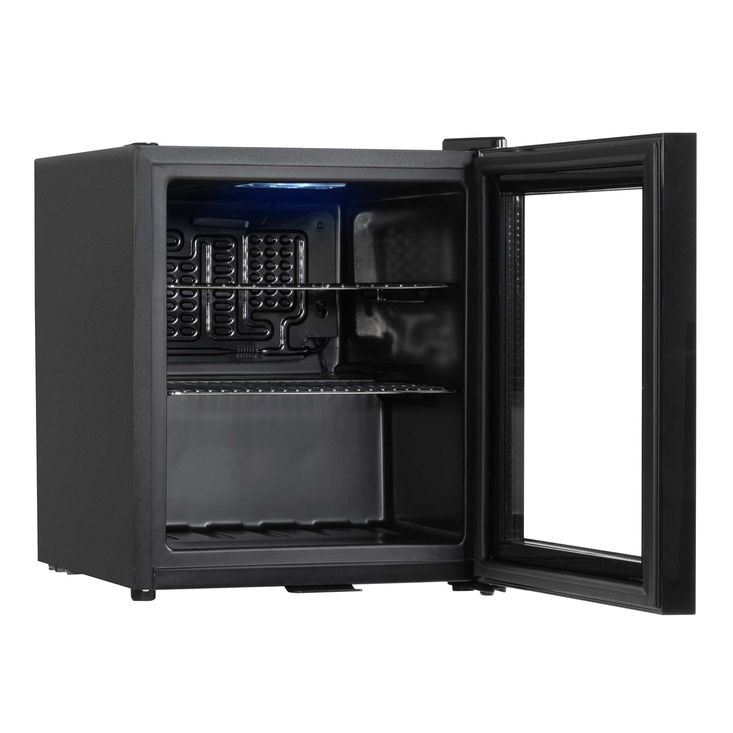 Baridi 50L Mini Drinks & Beer Fridge/Wine Cooler with LED Light, Black - DH12