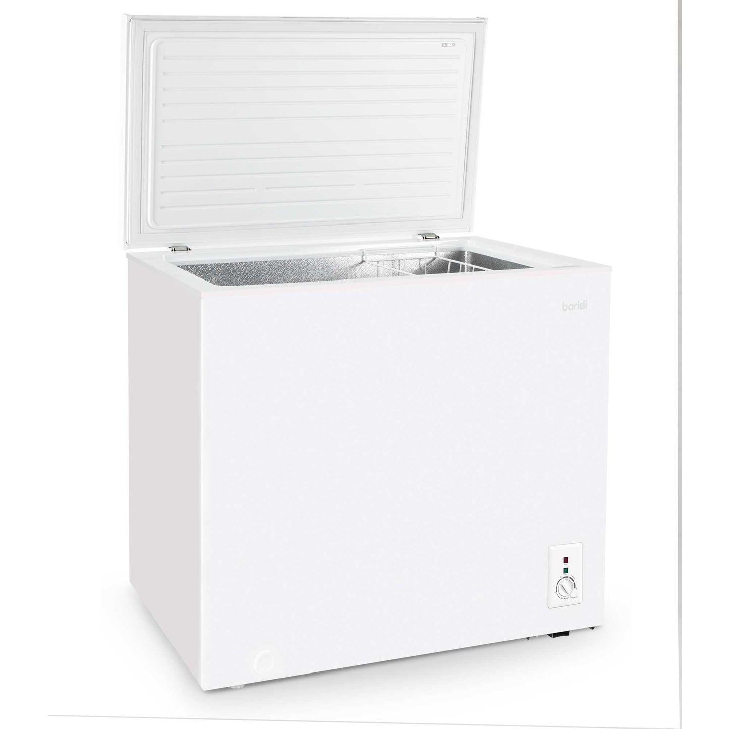 Baridi Freestanding Chest Freezer, 142L, Garage and Outbuilding Safe, Adj. Thermostat, White - DH120