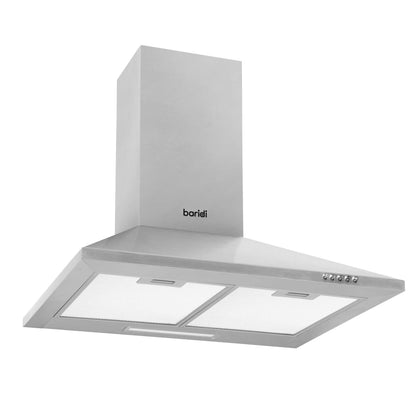 Baridi 4 Zone Ceramic Hob, 5 Function Fan-Assisted Oven & Chimney Style Cooker Hood Bundle - DH185