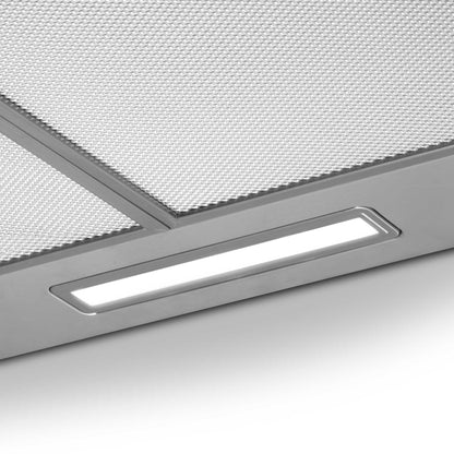 Baridi 90cm Chimney Style Cooker Hood with Carbon Filters, Stainless Steel - DH127