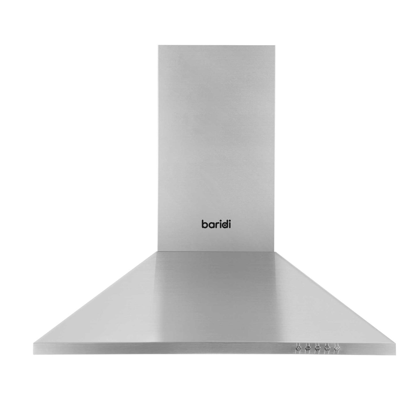 Baridi 60cm Chimney Style Cooker Hood with Carbon Filters, Stainless Steel - DH126