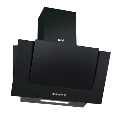 Baridi 4 Zone Ceramic Hob, 5 Function Fan-Assisted Oven & Angled Cooker Hood Bundle - DH186