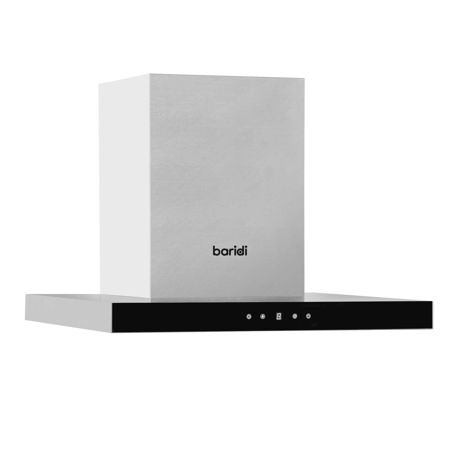 Baridi 60cm T-Shape Chimney Cooker Hood with Carbon Filters, Stainless Steel - DH130