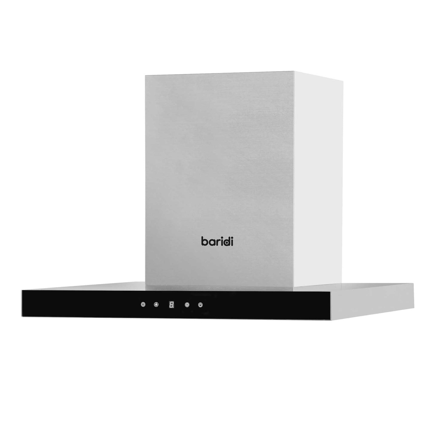 Baridi 60cm T-Shape Chimney Cooker Hood with Carbon Filters, Stainless Steel - DH130