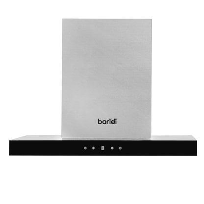 Baridi 60cm T-Shape Chimney Cooker Hood with Carbon Filters, Stainless Steel - DH130