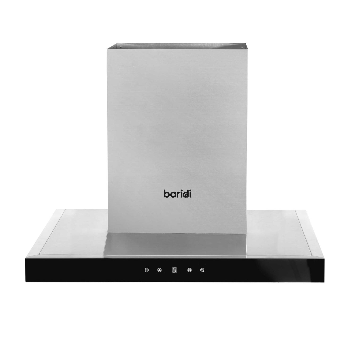 Baridi 60cm T-Shape Chimney Cooker Hood with Carbon Filters, Stainless Steel - DH130