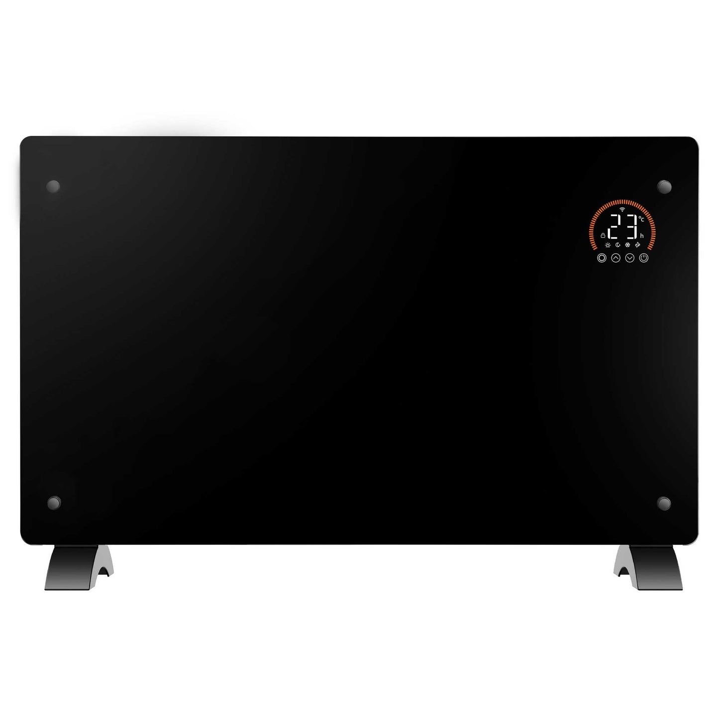 Baridi Electric Glass Panel Heater, 2000W, 24/7 Timer, Wi-Fi Enabled, Remote Control, Black - DH139