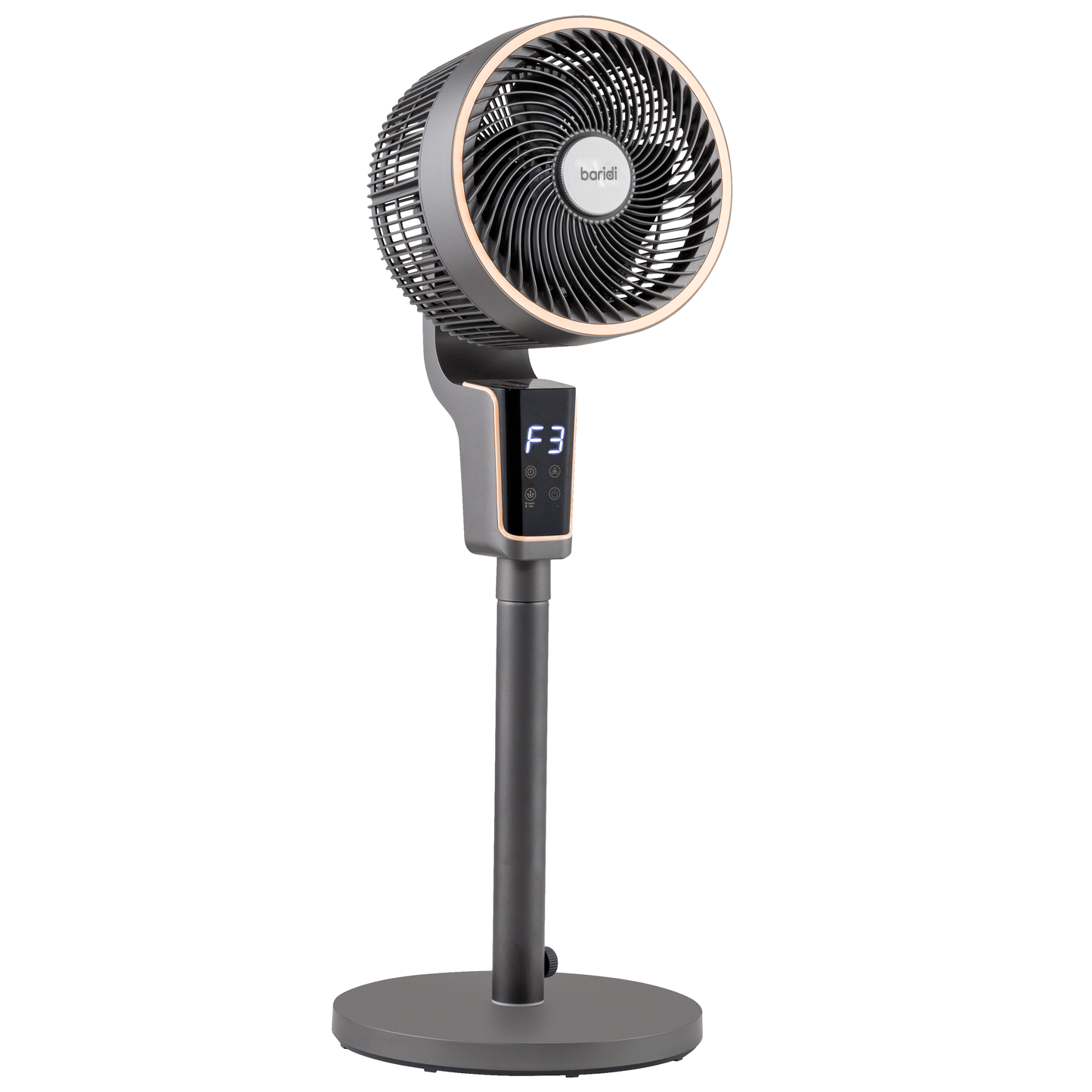 Baridi 12" Pedestal Fan with Remote Control & 12hr Timer - DH141