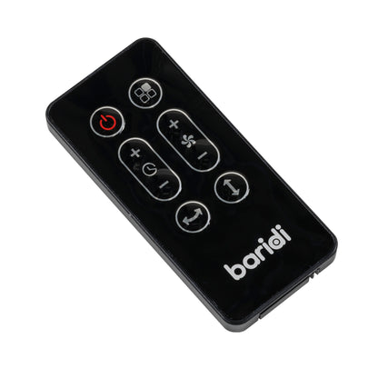 Baridi Pedestal Fan with Remote Control 10-Inch - Black - DH143