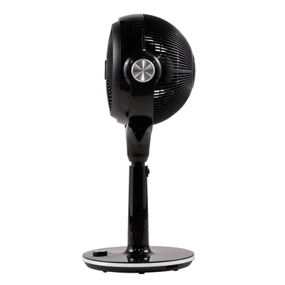 Baridi Pedestal Fan with Remote Control 10-Inch - Black - DH143