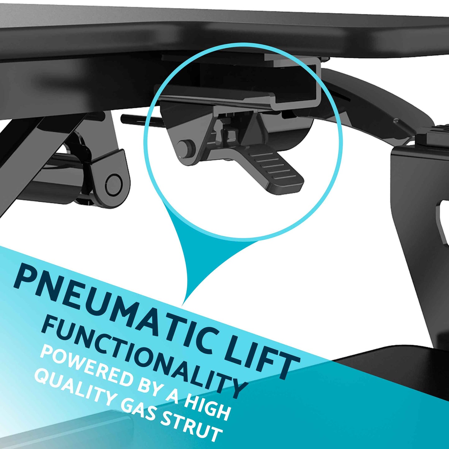 71cm Height Adjustable Standing Desk Converter Riser, 50cm Max Height, 15kg Capacity - DH14