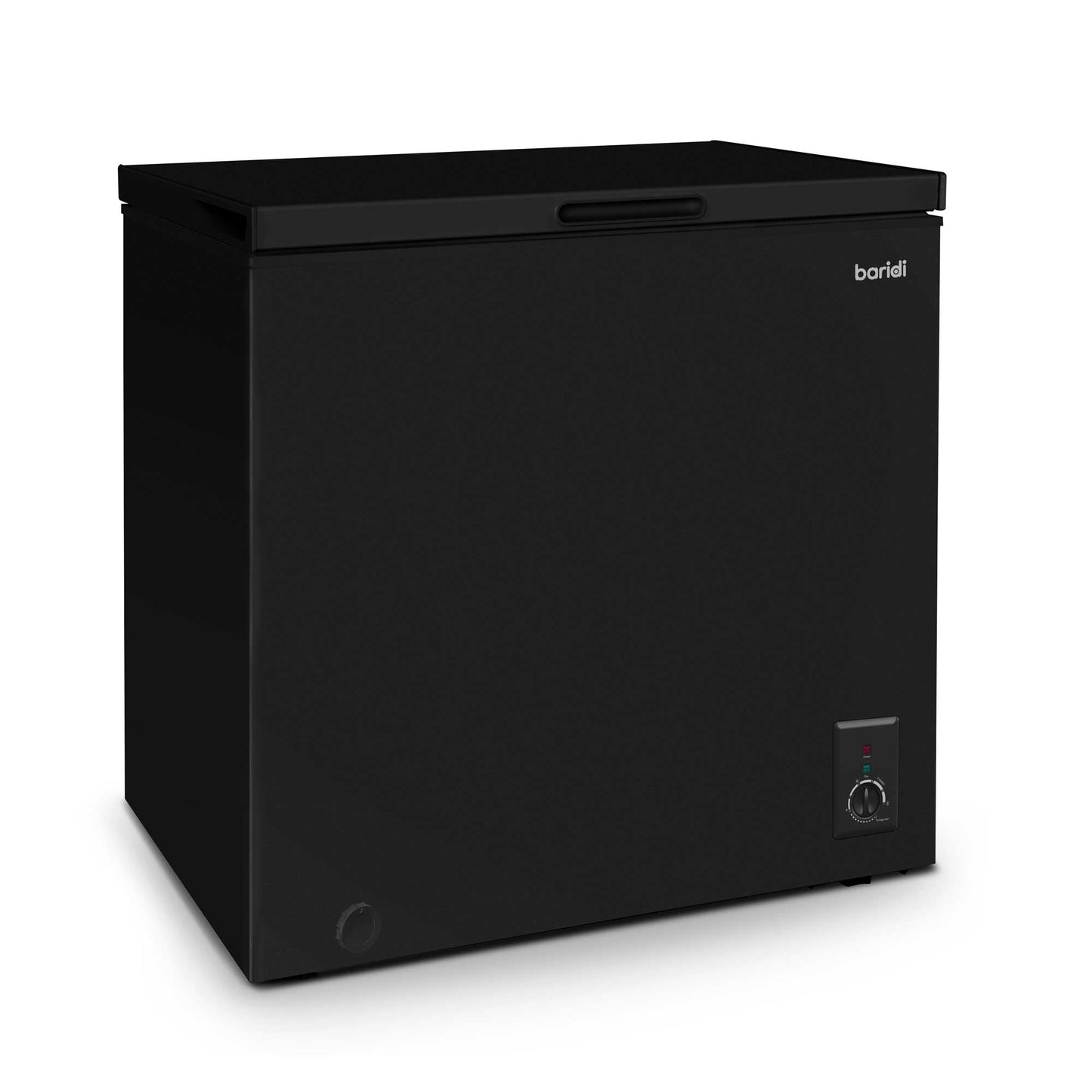 Baridi Freestanding Chest Freezer, 142L, Garage and Outbuilding Safe, Adj. Thermostat, Black - DH152