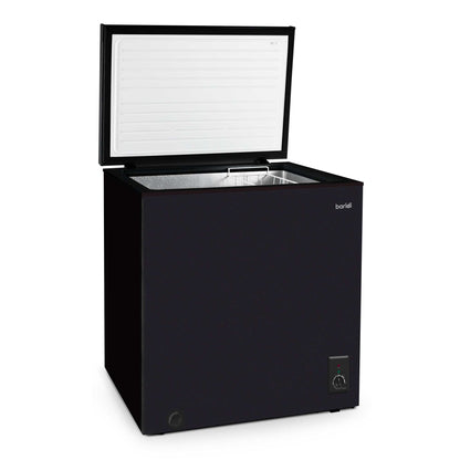 Baridi Freestanding Chest Freezer, 99L, Garage and Outbuilding Safe, Adj. Thermostat, Black - DH153