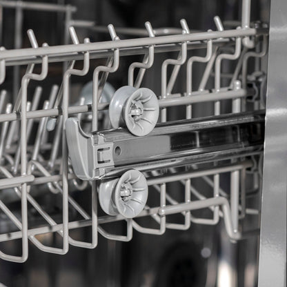 Baridi 45cm Slimline Freestanding Dishwasher, 10 Place Settings, 8 Programs, Silver - DH166