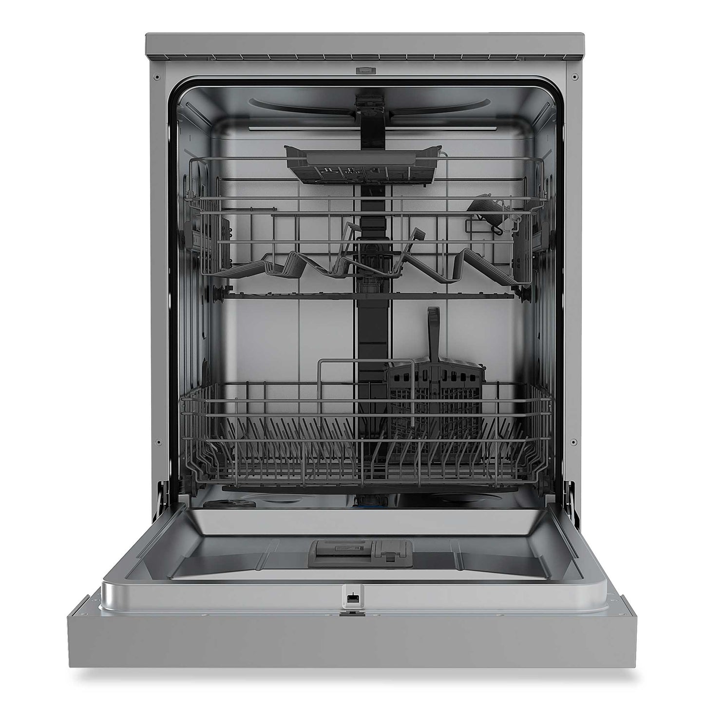Baridi 60cm Freestanding Dishwasher, 14 Place Settings, 8 Programs, LED Display, Silver - DH167