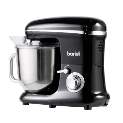 Baridi Stand Mixer, 6L Capacity, Supplied with 3 Accessories, Black - DH173