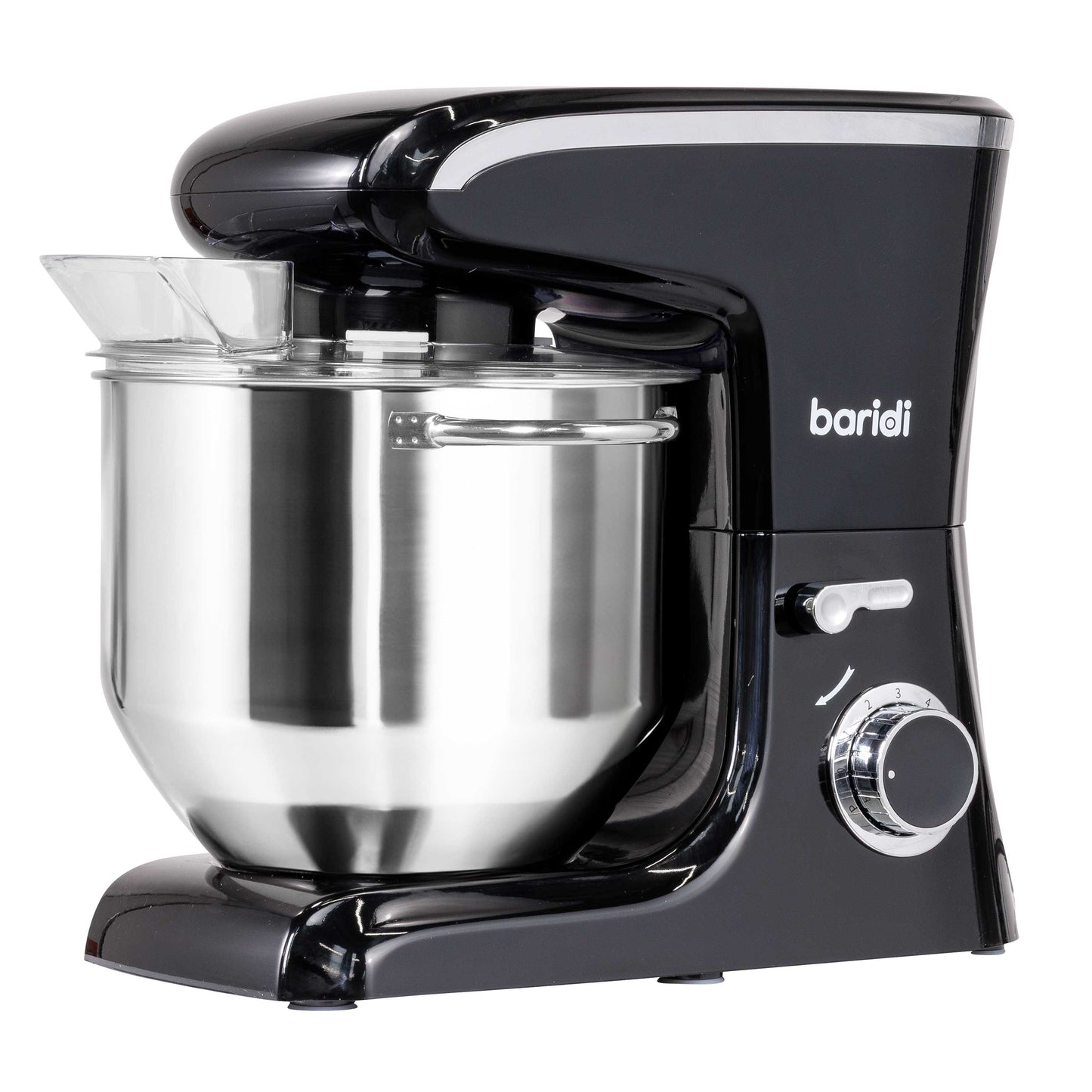 Baridi Stand Mixer, 8L Capacity, Supplied with 3 Accessories, 1800W, Black - DH174