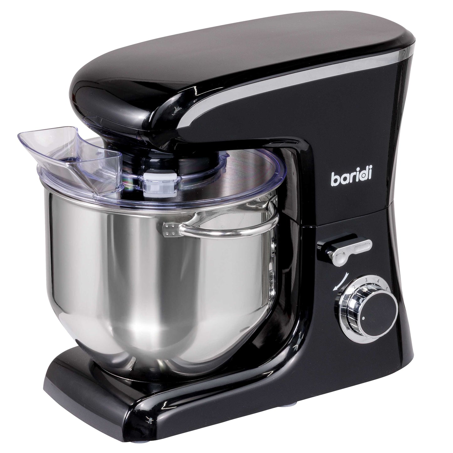 Baridi Stand Mixer, 8L Capacity, Supplied with 3 Accessories, 1800W, Black - DH174