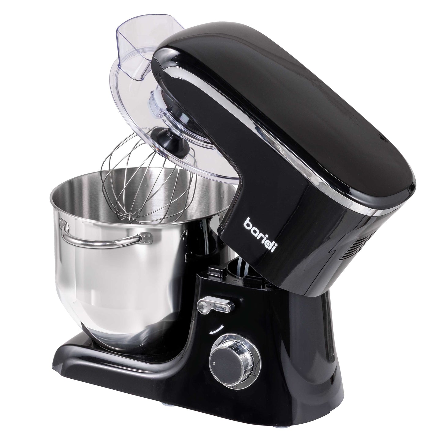 Baridi Stand Mixer, 8L Capacity, Supplied with 3 Accessories, 1800W, Black - DH174
