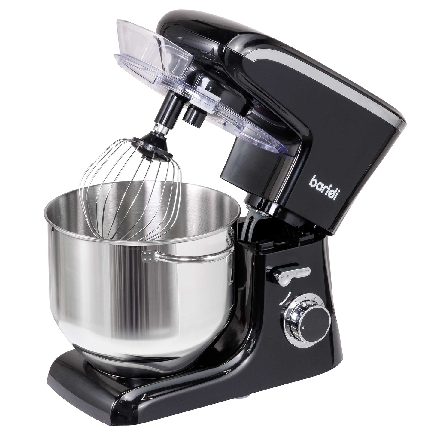 Baridi Stand Mixer, 8L Capacity, Supplied with 3 Accessories, 1800W, Black - DH174
