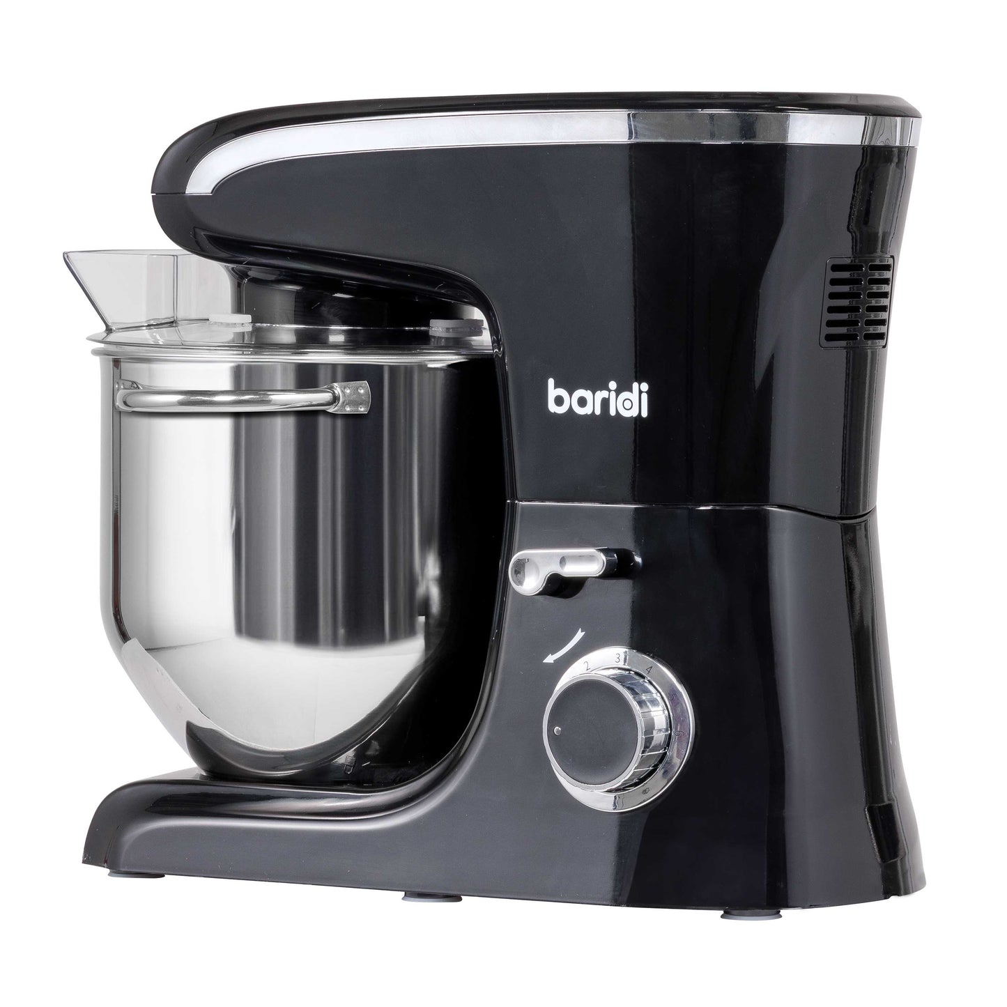 Baridi Stand Mixer, 8L Capacity, Supplied with 3 Accessories, 1800W, Black - DH174