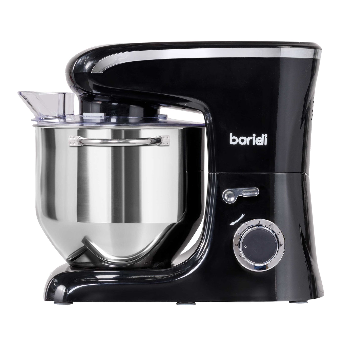 Baridi Stand Mixer, 8L Capacity, Supplied with 3 Accessories, 1800W, Black - DH174