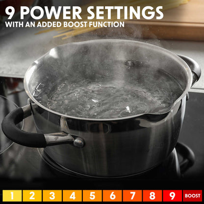 Baridi 60cm 4 Zone Induction Hob, Boost Function, 9 Power Levels, Touch Control, Timer 6800W - DH176