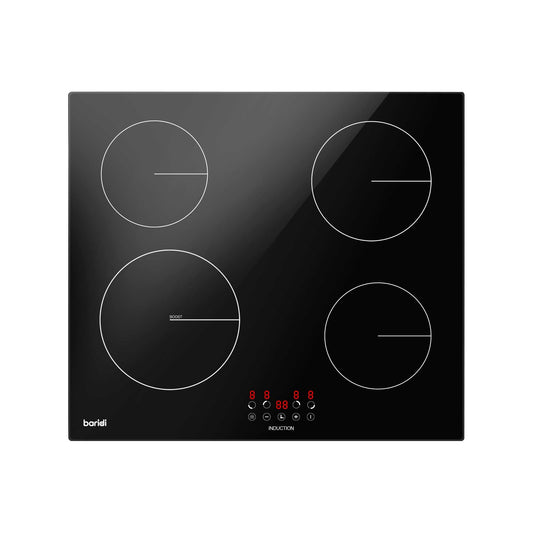 Baridi 60cm 4 Zone Induction Hob, Boost Function, 9 Power Levels, Touch Control, Timer 6800W - DH176